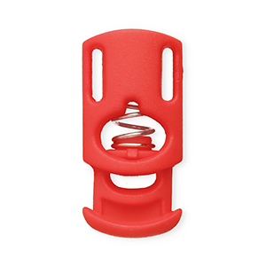 Gekleurde onderdelen koordstopper rectangle Red