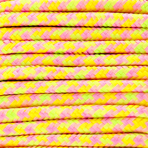 Musthave paracord 6mm Yellow-light pink-lime green