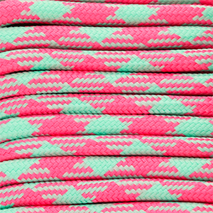 Musthave paracord 6.5mm Hot pink-mint green