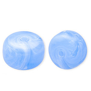 Kralen van acryl disc Light blue-marble