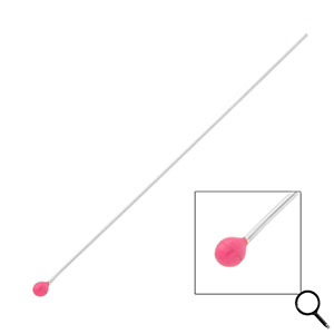 BY31&reg; Benodigdheden van Stainless steel Roestvrij staal (RVS) nietstiften with ball 70mm Silver-magenta pink