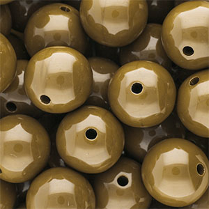 16 mm kralen van DQ acryl shiny Wood thrush brown 17-1129 TCX