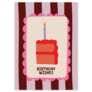 BY31&reg; Kaartjes voor sieraden "Birthday wishes" Brown-purple-pink-cr&eacute;me-red