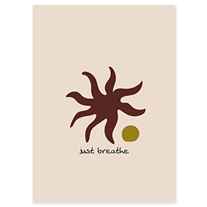 BY31&reg; Kaartjes voor sieraden "Just breathe" Cr&egrave;me-dark brown-olive green
