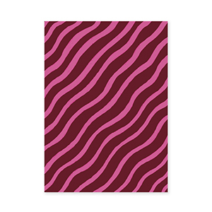 BY31&reg; Kaartjes voor sieraden flowing lines Bordeaux red-fuchsia