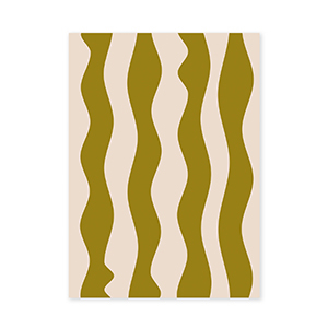BY31&reg; Kaartjes voor sieraden waves Olive green-cr&egrave;me