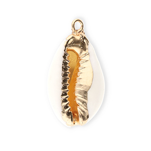Schelp hanger special kauri Creamy white-gold
