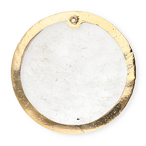 Schelp hanger special round Off white-gold