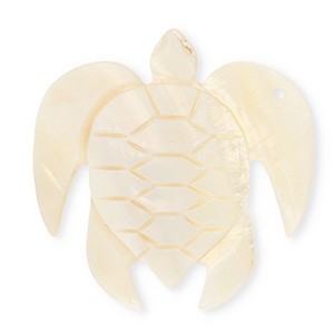 Schelp hanger special turtle White-light peach