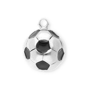 Bedels van Stainless steel Roestvrij staal (RVS) football Silver-black