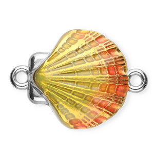 Benodigdheden van Stainless steel Roestvrij staal (RVS) tussenstuk enamel shell Silver-yellow-pink