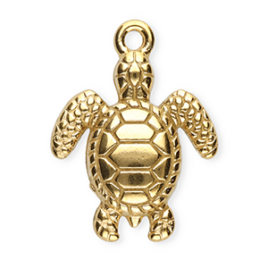 Bedels van Stainless steel Roestvrij staal (RVS) turtle Gold