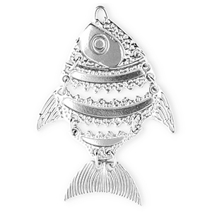 Bedels van Stainless steel Roestvrij staal (RVS) fish Silver