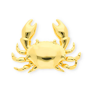 Eco-brass&reg; metaal bedels crab Gold