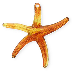 Acryl hangers starfish Amber brown