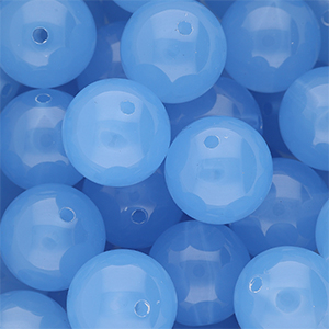 18 mm kralen van DQ&reg; acryl shiny Blue