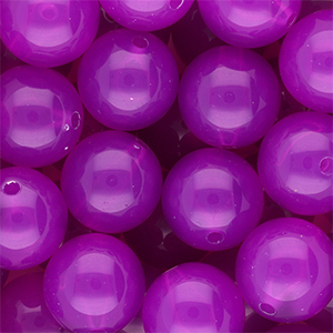 18 mm kralen van DQ&reg; acryl shiny Purple
