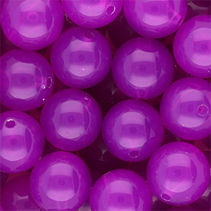 16 mm kralen van DQ&reg; acryl shiny Purple