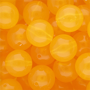 16 mm kralen van DQ&reg; acryl shiny Warm yellow
