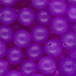 14 mm kralen van DQ&reg; acryl shiny Purple