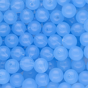10 mm kralen van DQ&reg; acryl shiny Blue