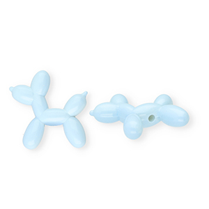 Kralen van acryl shiny balloon&nbsp;dog Light blue