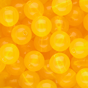 12 mm kralen van DQ&reg; acryl shiny Warm yellow
