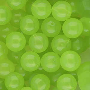 14 mm kralen van DQ&reg; acryl shiny Light green