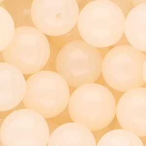 18 mm kralen van DQ&reg; acryl shiny Light peach
