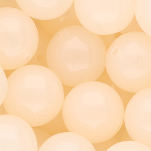 20 mm kralen van DQ&reg; acryl shiny Light peach
