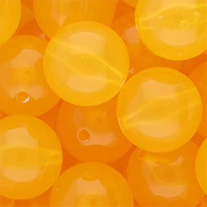 20 mm kralen van DQ&reg; acryl shiny Warm yellow