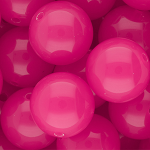 20 mm kralen van DQ&reg; acryl shiny Magenta pink