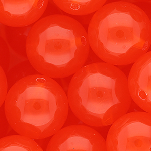 20 mm kralen van DQ&reg; acryl shiny Vermillion red