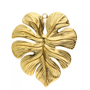 Bedels van Stainless steel Roestvrij staal (RVS) leaf Gold