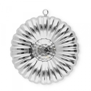 Bedels van Stainless steel Roestvrij staal (RVS) flower Silver
