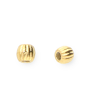 Kralen van stainless steel Roestvrij staal (RVS) 3mm Gold