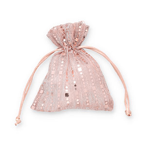 Sieradenzakje dots & squares Gold-champagne