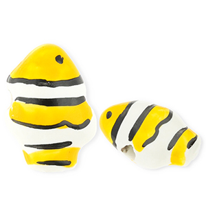 Keramiek kraal clownfish Yellow-white-black