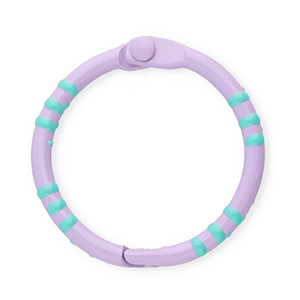 Gekleurde onderdelen voor sleutelhanger ring Light purple-turquoise