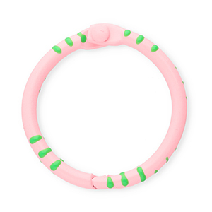 Gekleurde onderdelen voor sleutelhanger ring Light pink-green