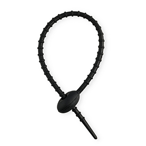 Gekleurde onderdelen tie wrap van siliconen Black