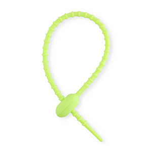 Gekleurde onderdelen tie wrap van siliconen Green