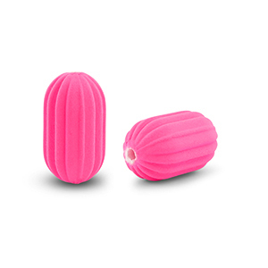 Acryl kralen oval Fuchsia pink
