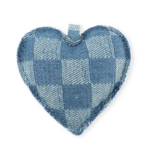 Statement hangers heart denim-look Denim blue