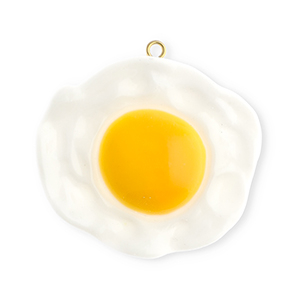 Statement hangers fried egg White-yellow