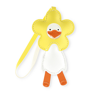 Statement hangers goose with flower Yellow-white-orange
