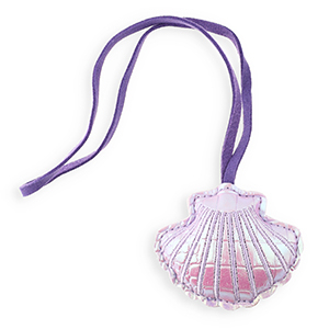 Statement hangers shell Lilac holographic-purple