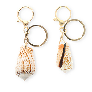 Sleutelhangers shell Off white-gold