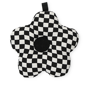 Statement hangers flower with cubes Black-white