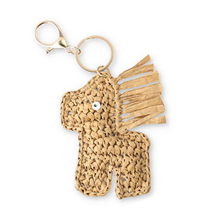 Sleutelhangers gehaakt horse Gold-light brown